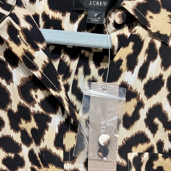 J.Crew animal Print Silk Blouse - Picture 5 of 5